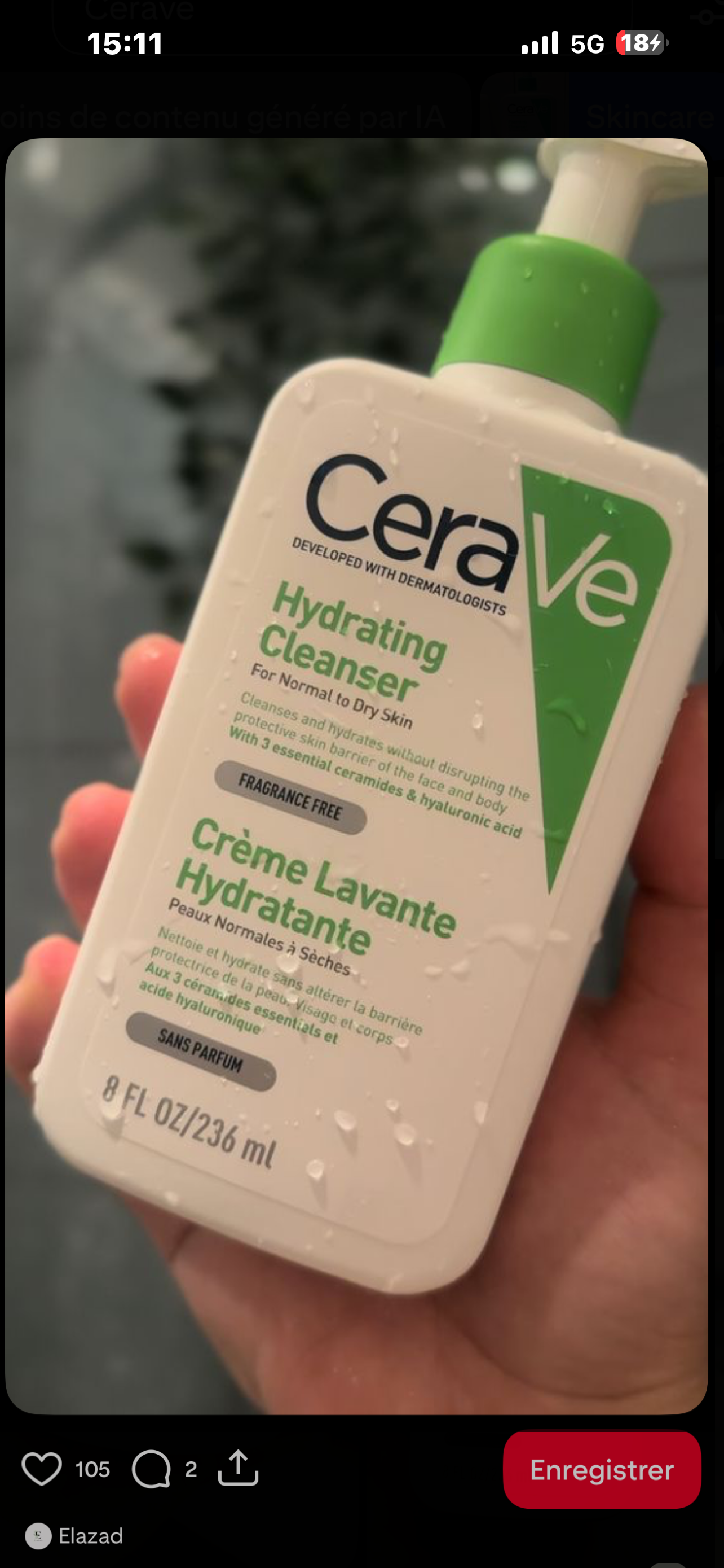CeraVe Hydrating Cleanser – Nettoyant Hydratant 473 ml