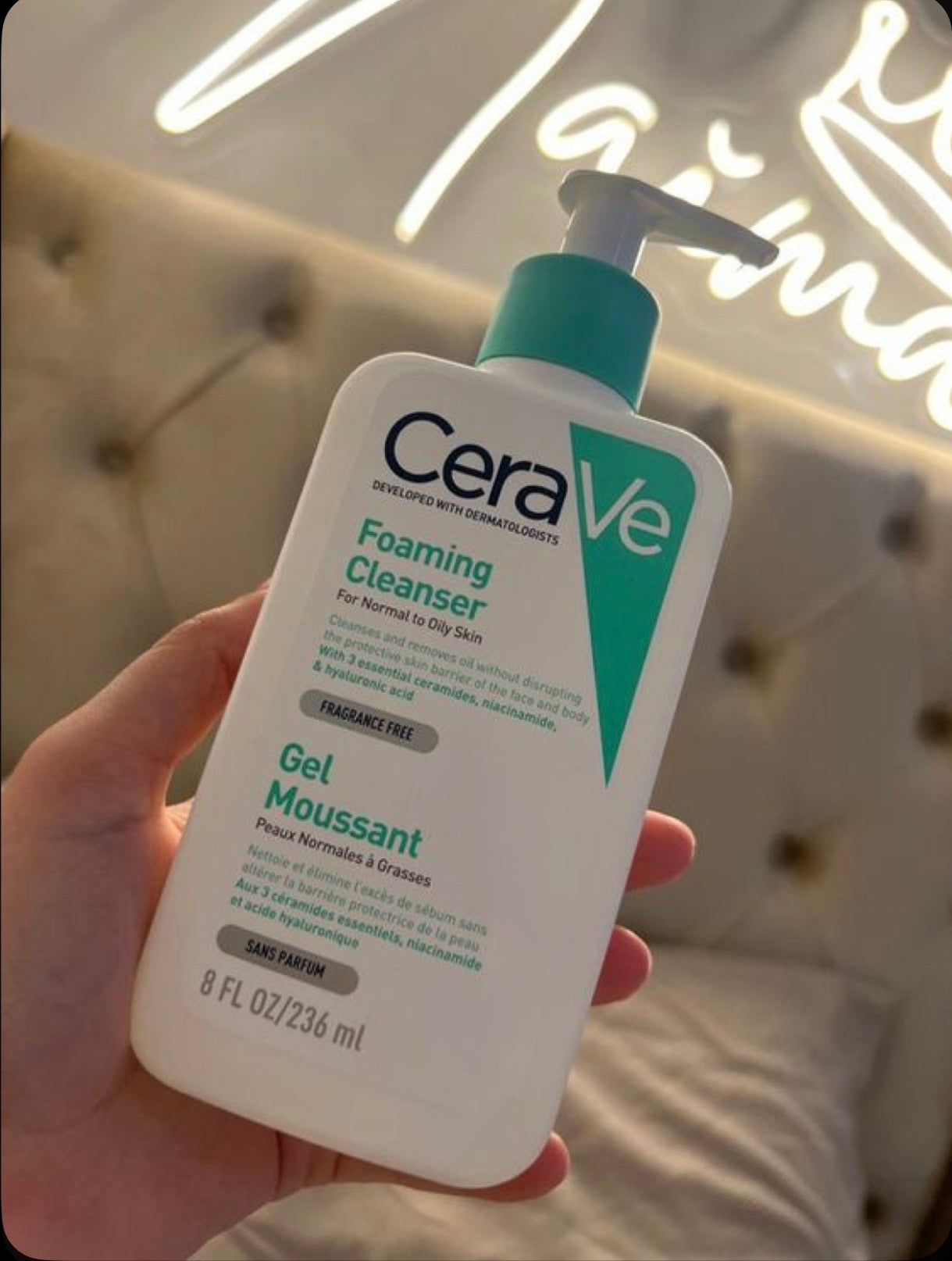 CeraVe Gel Moussant Nettoyant – Peaux Normales à Grasses | 473ml