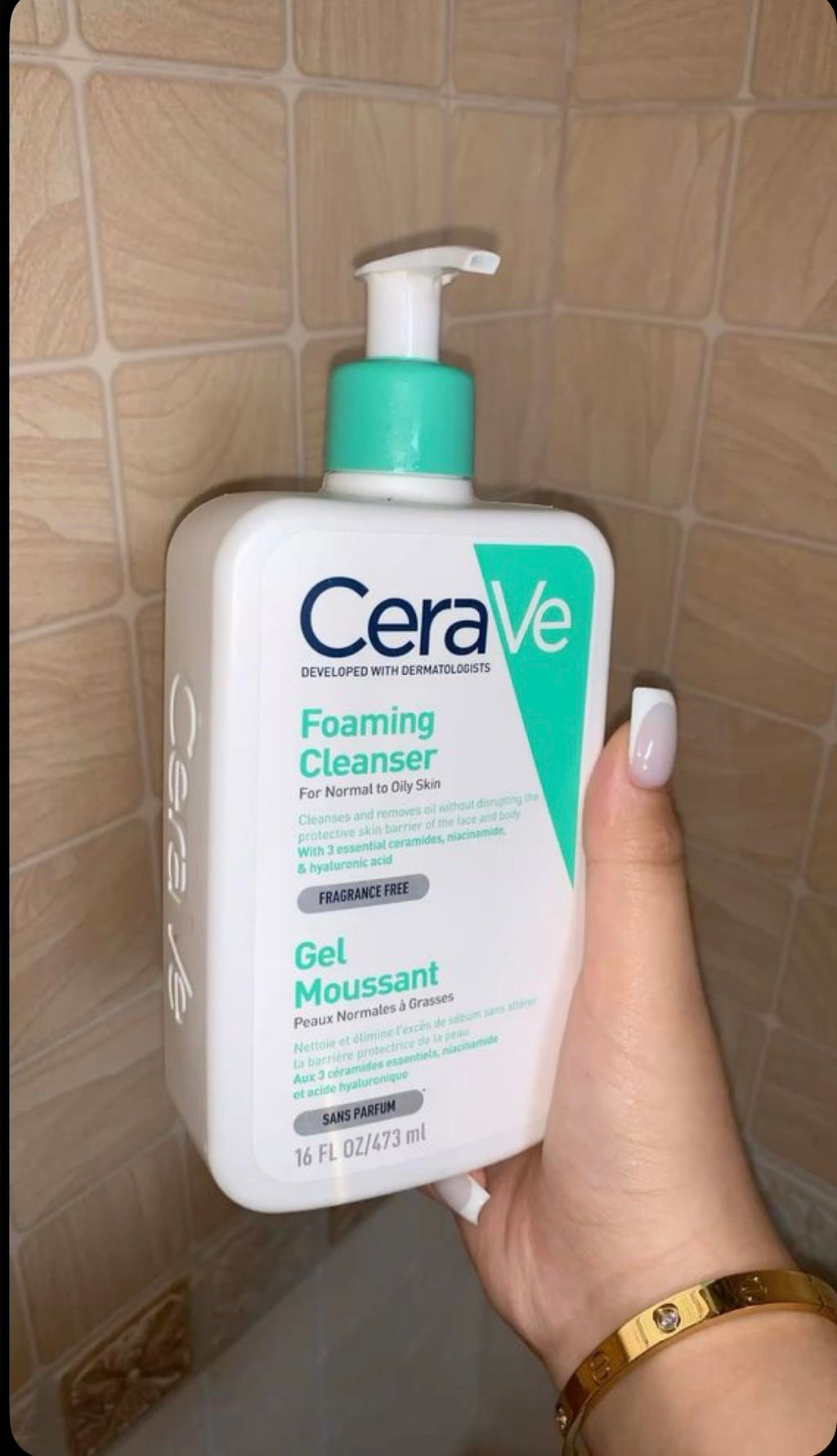 CeraVe Gel Moussant Nettoyant – Peaux Normales à Grasses | 473ml