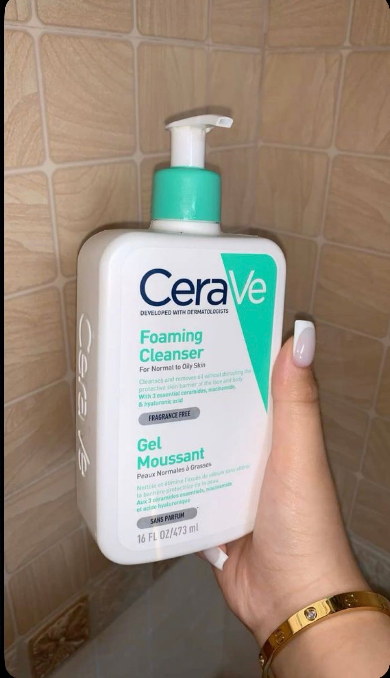 CeraVe Gel Moussant Nettoyant – Peaux Normales à Grasses | 473ml